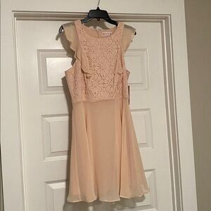 Nanette Lepore Lace Dress in Soft Peach